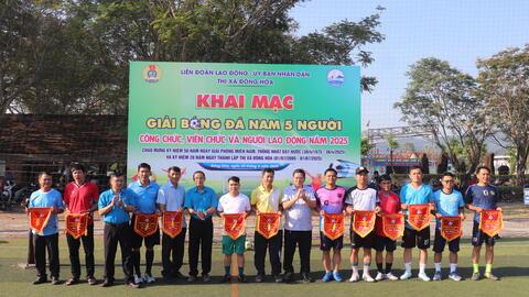 TX Đông Hòa: 12 đội bóng tranh Giải bóng đá nam 5 người CNVCLĐ năm 2025