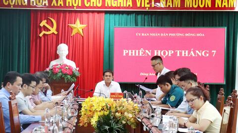 Phiên họp UBND phường Đông Hoà tháng 7/2025