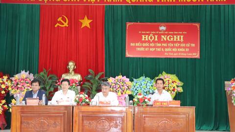 Đoàn ĐBQH tỉnh tiếp xúc cử tri thị xã Đông Hòa trước Kỳ họp thứ 9 Quốc hội khóa XV