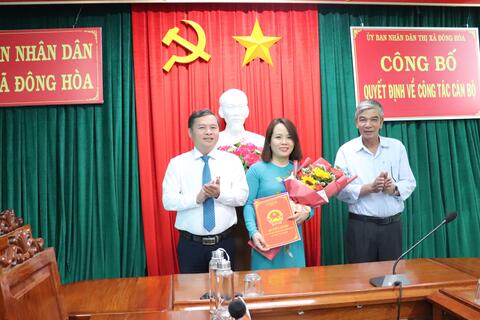 Công bố Quyết định bổ nhiệm Chánh Thanh tra thị xã