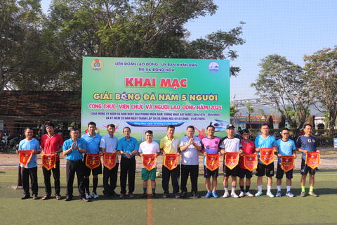 TX Đông Hòa: 12 đội bóng tranh Giải bóng đá nam 5 người CNVCLĐ năm 2025