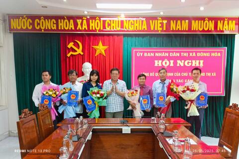 Đông Hòa: Công bố về công tác cán bộ