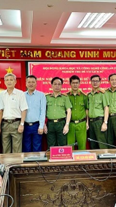 Nghiệm thu đề tài “Biên niên sự kiện lịch sử Công an nhân dân huyện Đông Hoà giai đoạn (1975 - 2015)”