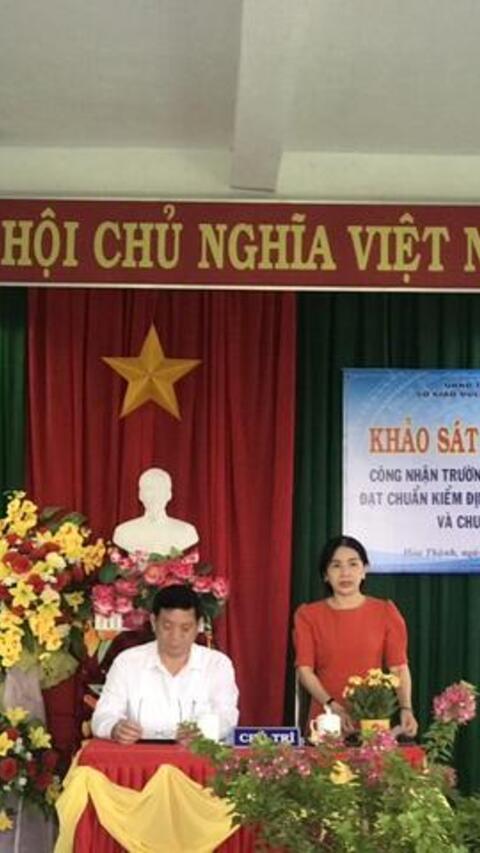 Trường mầm non Hòa Thành đón đoàn đánh giá ngoài về khảo sát chính thức, công nhận trường đạt chuẩn kiểm định chất lượng và chuẩn quốc gia