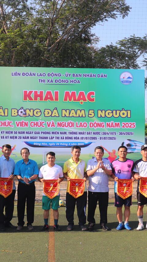 TX Đông Hòa: 12 đội bóng tranh Giải bóng đá nam 5 người CNVCLĐ năm 2025